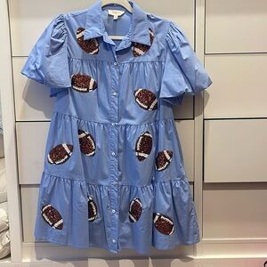 Blue Football Sequin Dress